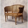 Petit Canapé de style Louis XVI – Cannage & Bois Doré – 19ème 16