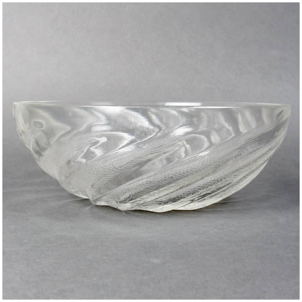 1921 René Lalique – Coupe Poissons Verre Blanc 8