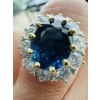 Bague En Or 18 Carat Sertie d’Un Saphir Entouré De Brillants Modele Pompadour 16