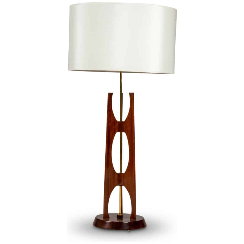 Teak and brass lamp, 1960s 3