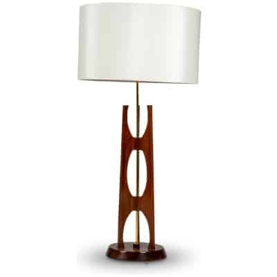 Teak and brass lamp, 1960s