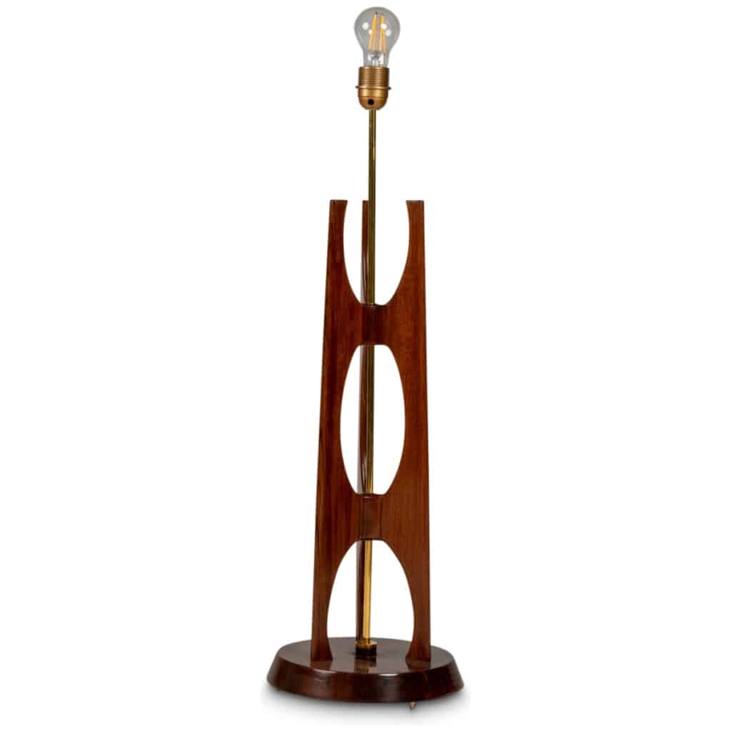 Teak and brass lamp, 1960s 4