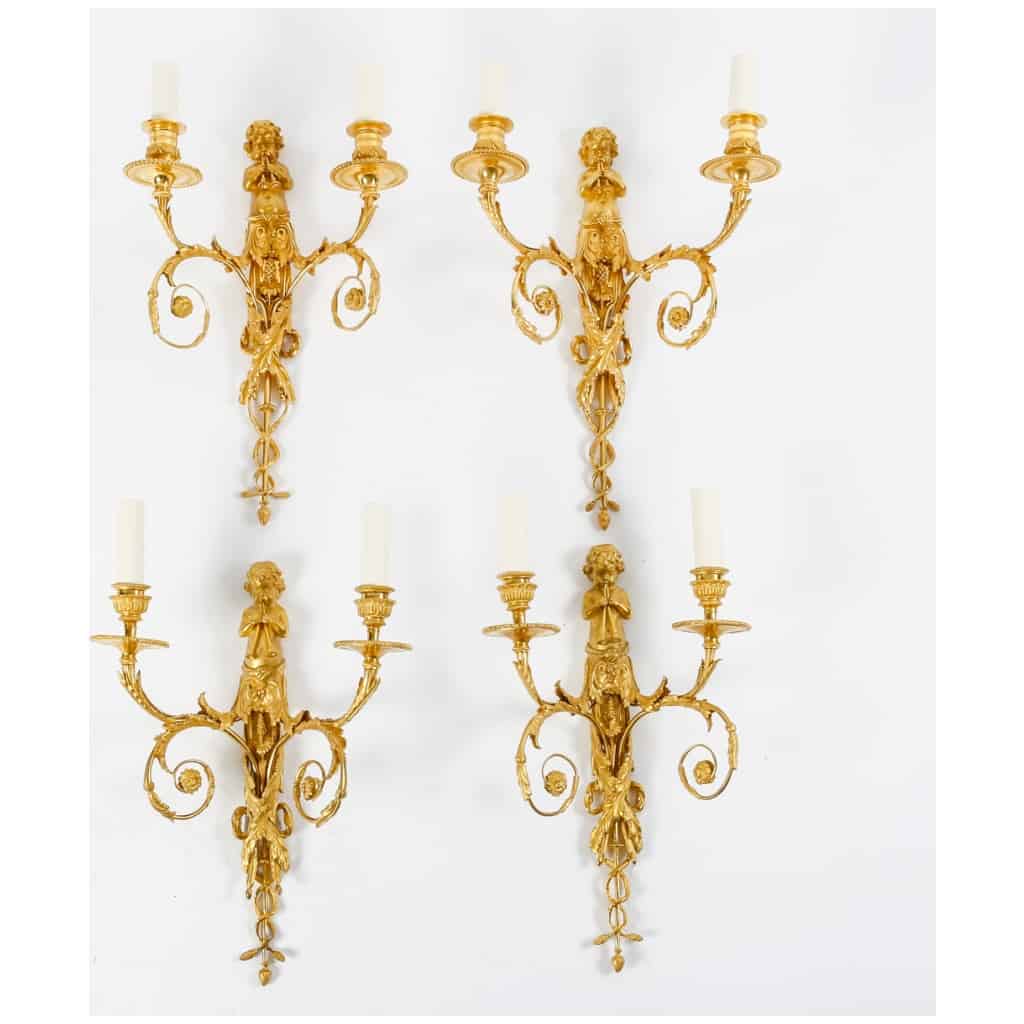 Suite of four Louis style sconces XVI. 3