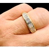 Demi-alliance Or Jaune 18 Carat, Sertie Diamants Taille Baguette 17