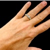 Demi-alliance Or Jaune 18 Carat, Sertie Diamants Taille Baguette 16
