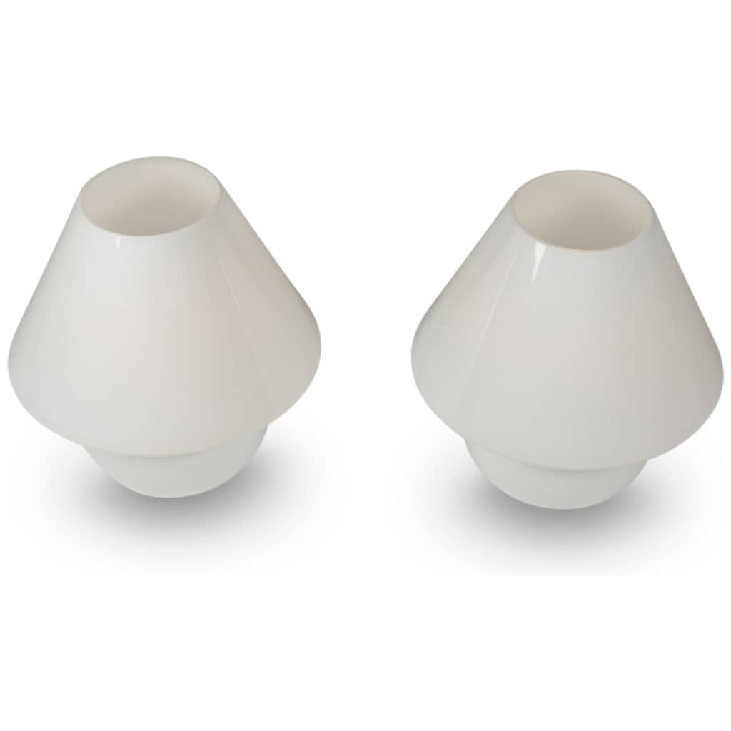 Pair of white opaline lamps, 1990s 4