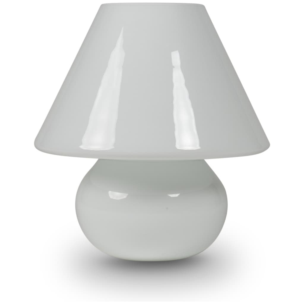 Paire de lampes en opaline blanche, années 1990 5