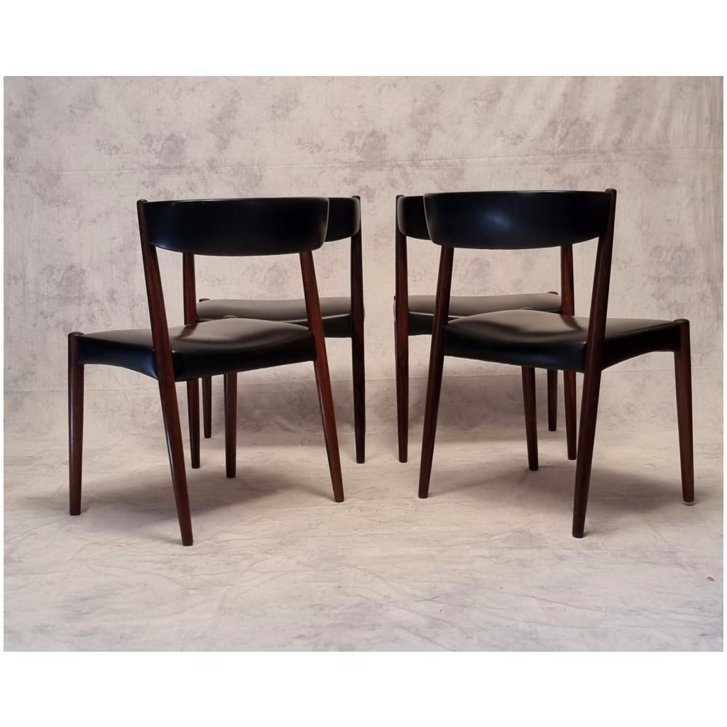 Series of Four Scandinavian Chairs – Vejle Mobelfabrik – Rosewood – Ca 1960 5