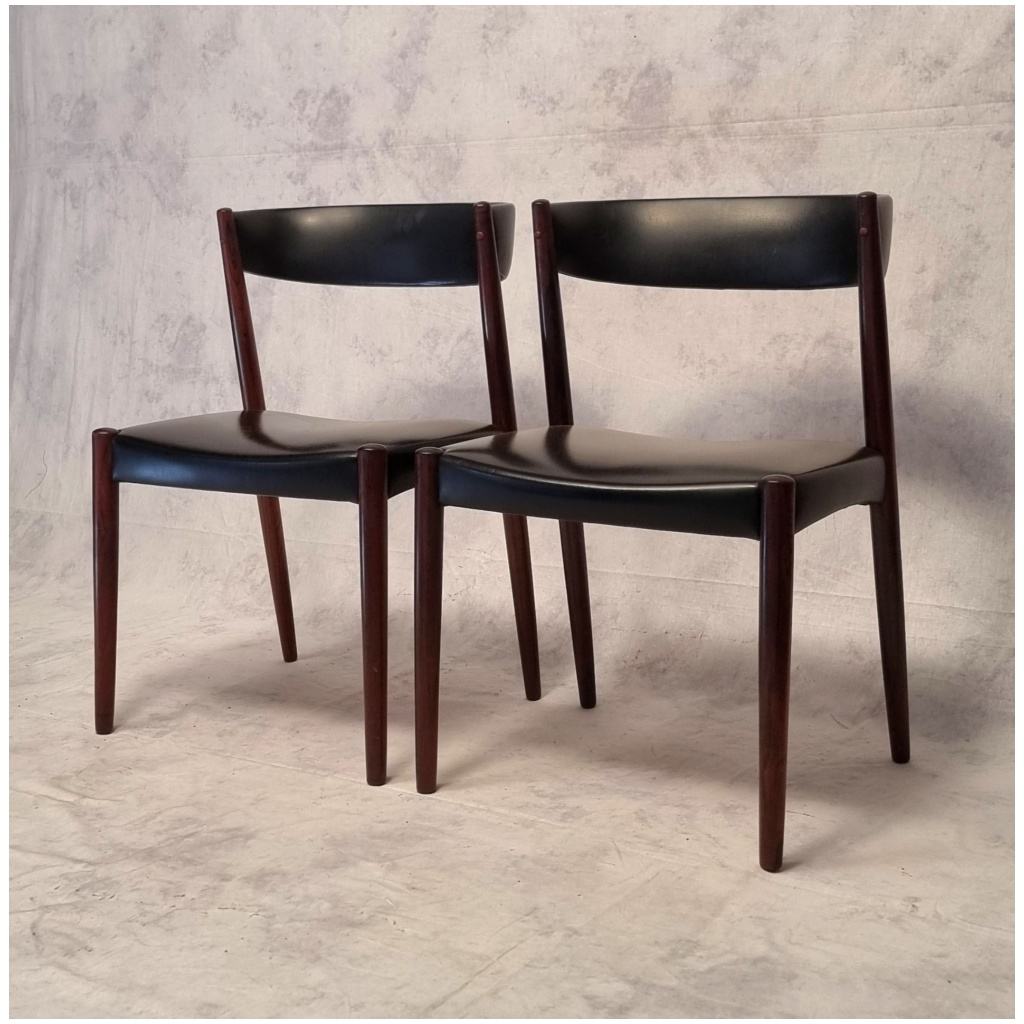 Series of Four Scandinavian Chairs – Vejle Mobelfabrik – Rosewood – Ca 1960 7