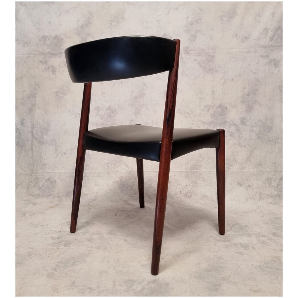 Series of Four Scandinavian Chairs – Vejle Mobelfabrik – Rosewood – Ca 1960 9