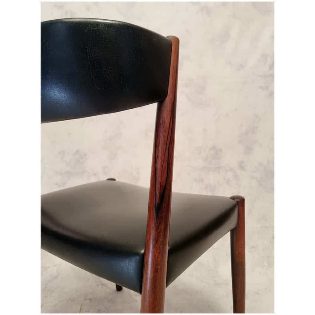 Série de Quatre Chaise Scandinaves – Vejle Mobelfabrik – Palissandre – Ca 1960 10