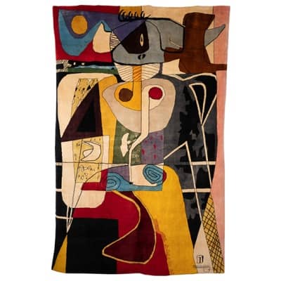 D’après Le Corbusier, Tapis, ou tapisserie « Taureau II ». Travail contemporain.
