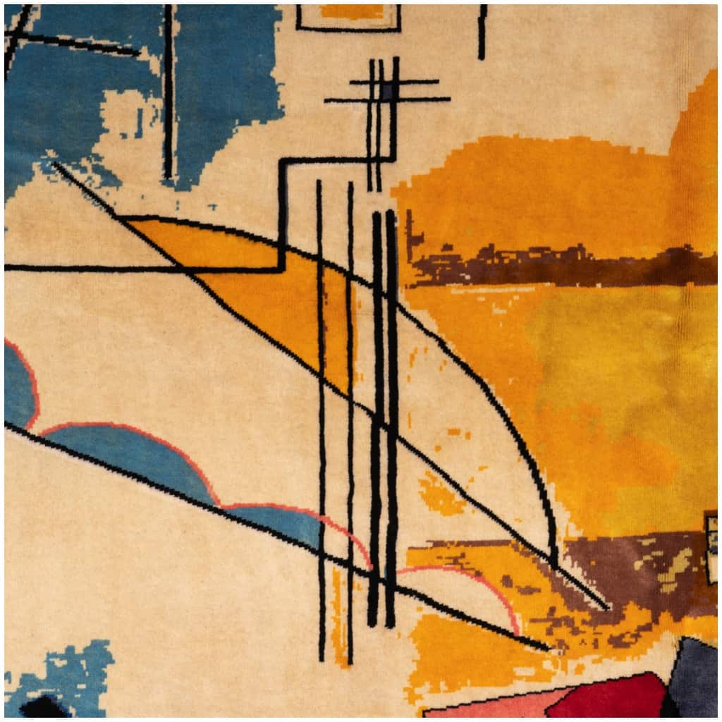 Tapis, ou tapisserie, inspiré par Kandinsky. Travail contemporain 4