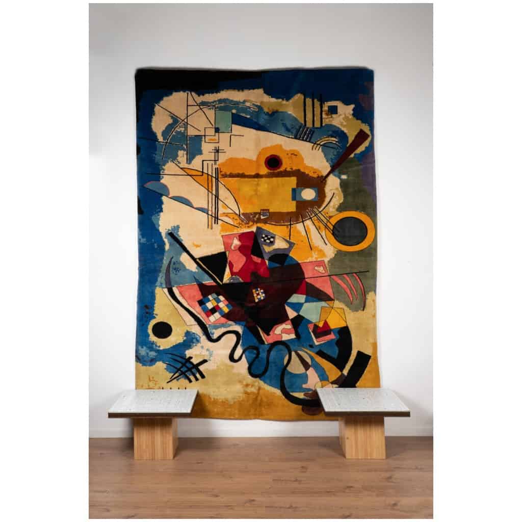 Tapis, ou tapisserie, inspiré par Kandinsky. Travail contemporain 3
