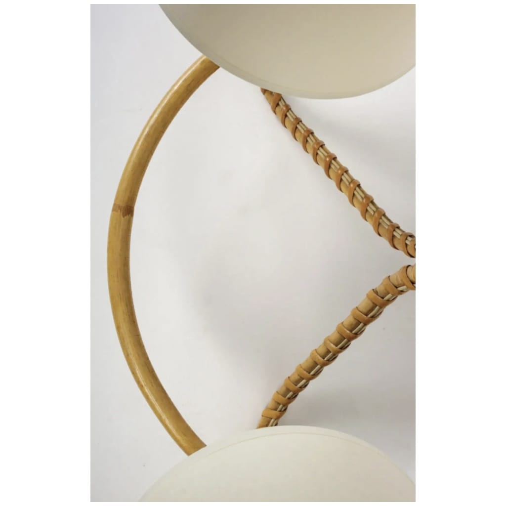 1950 Lustre en rotin Louis Sognot 5
