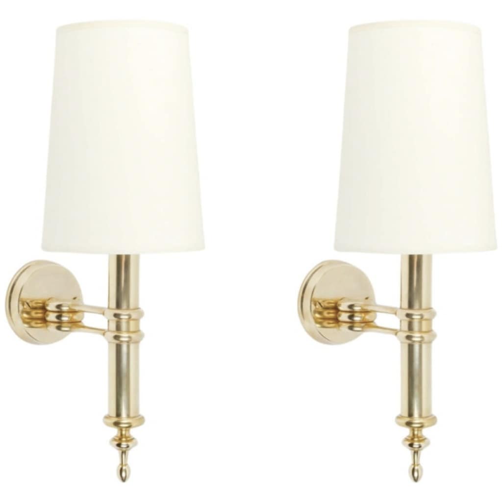 1970 Pair of wall lights from Maison Roche 3