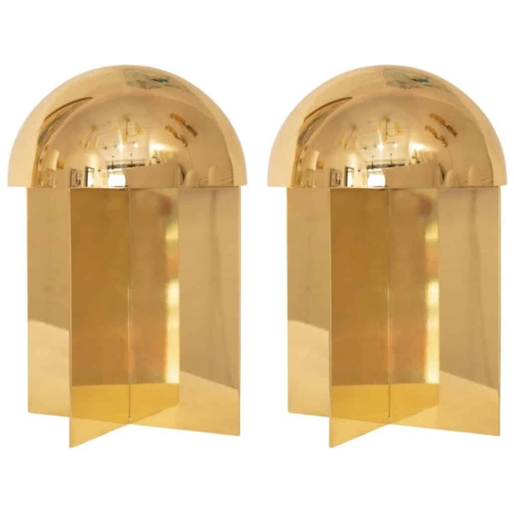 Pair of OTTO lamps in brass, ITEM edition, Paris 3