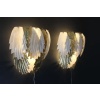 Paire d’appliques en verre de Murano doré et blanc en forme de feuilles 23