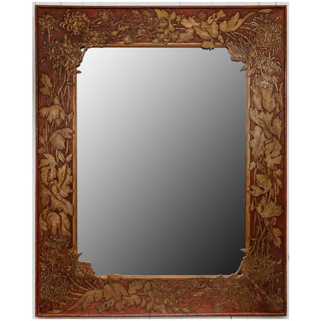 Important cadre miroir d’époque Art Nouveau 3