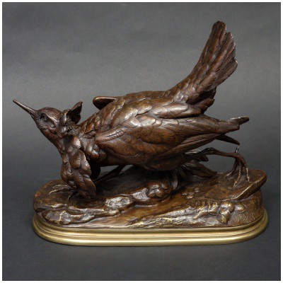 Sculpture - Grouse In Bronze, Jules Moigniez (1835-1894)