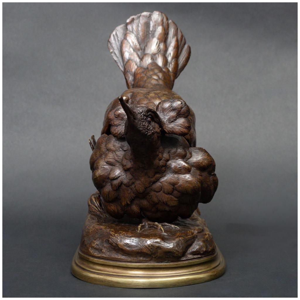 Sculpture - Grouse In Bronze, Jules Moigniez (1835-1894) 5