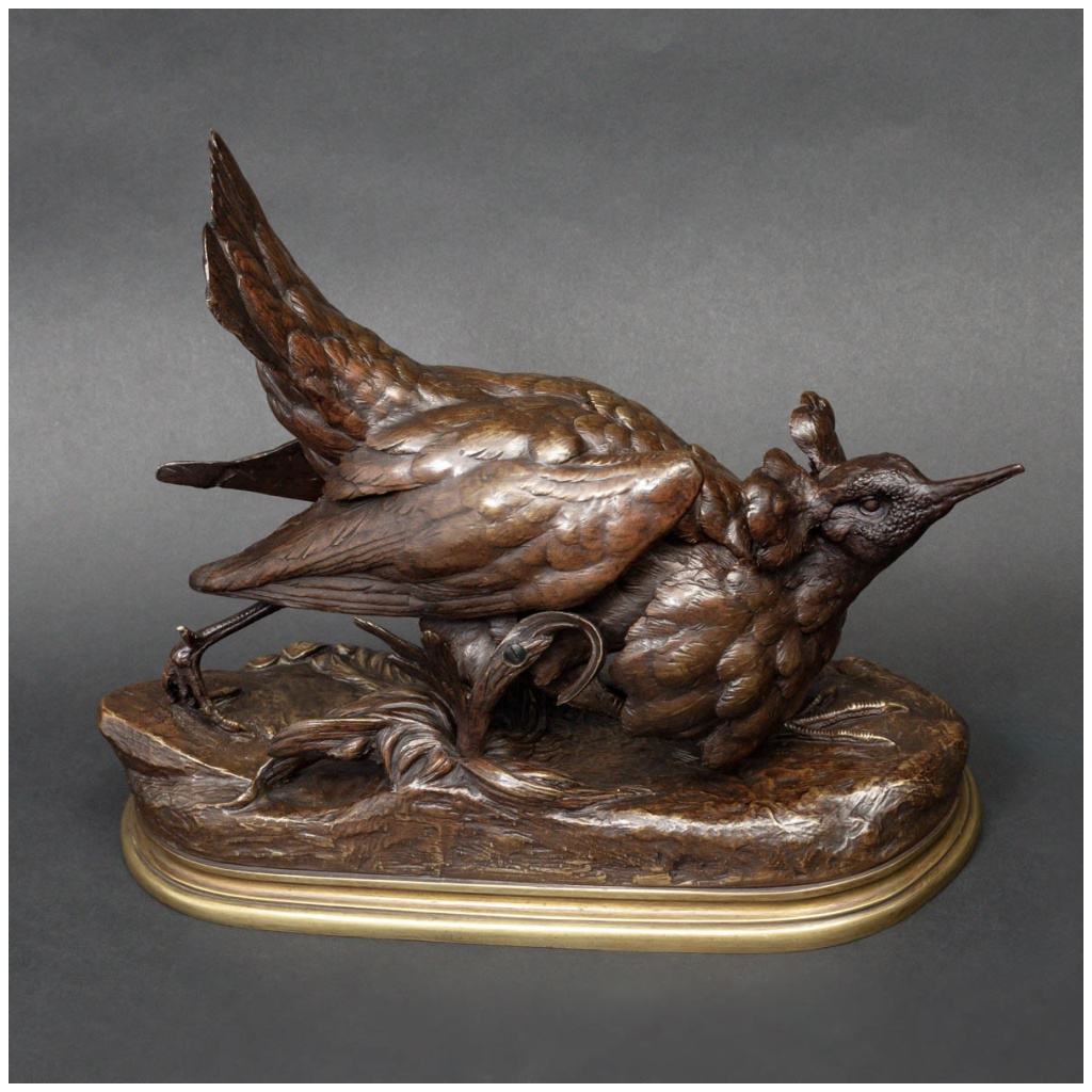 Sculpture - Grouse In Bronze, Jules Moigniez (1835-1894) 9