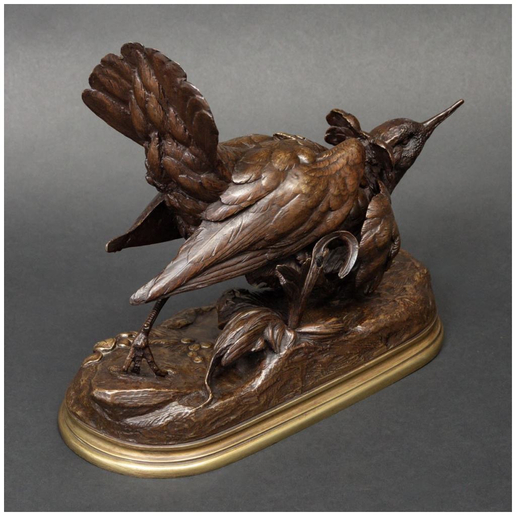 Sculpture - Grouse In Bronze, Jules Moigniez (1835-1894) 10