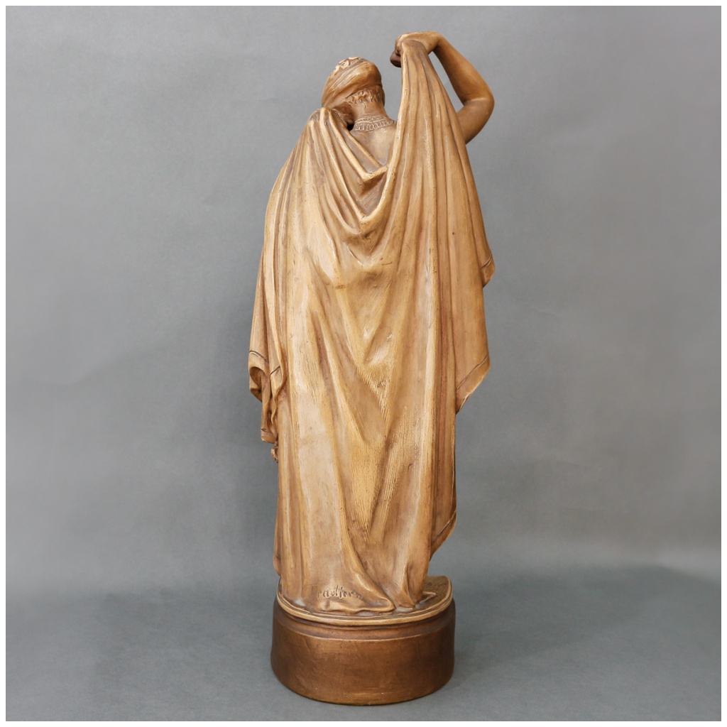Sculpture – Phryné Remettant Ses Voiles , James Pradier (1790-1852) – Terre cuite 8