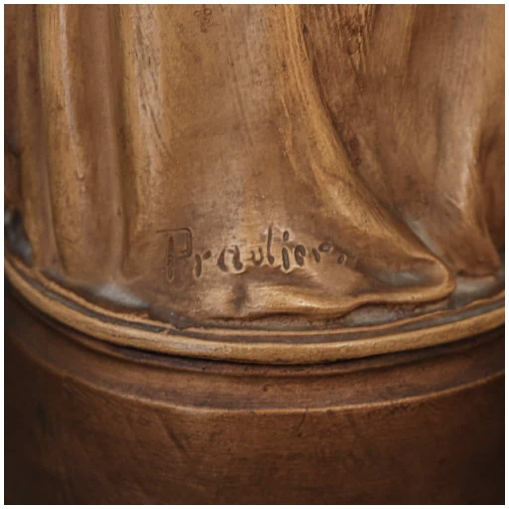 Sculpture – Phryné Remettant Ses Voiles , James Pradier (1790-1852) – Terre cuite 9