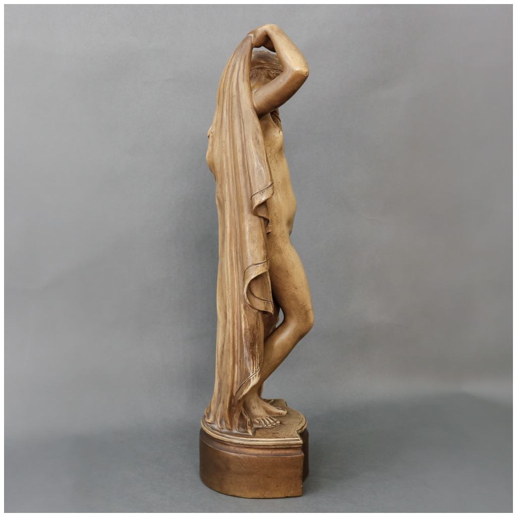 Sculpture – Phryné Remettant Ses Voiles , James Pradier (1790-1852) – Terre cuite 7