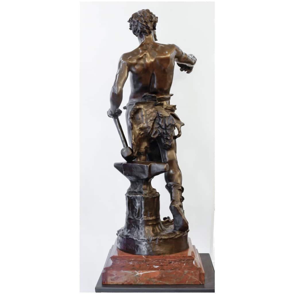 Sculpture – Le Travail , Eugène Marioton (1857-1933) – Bronze 6