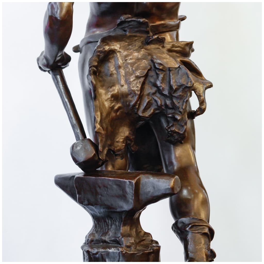 Sculpture – Le Travail , Eugène Marioton (1857-1933) – Bronze 8