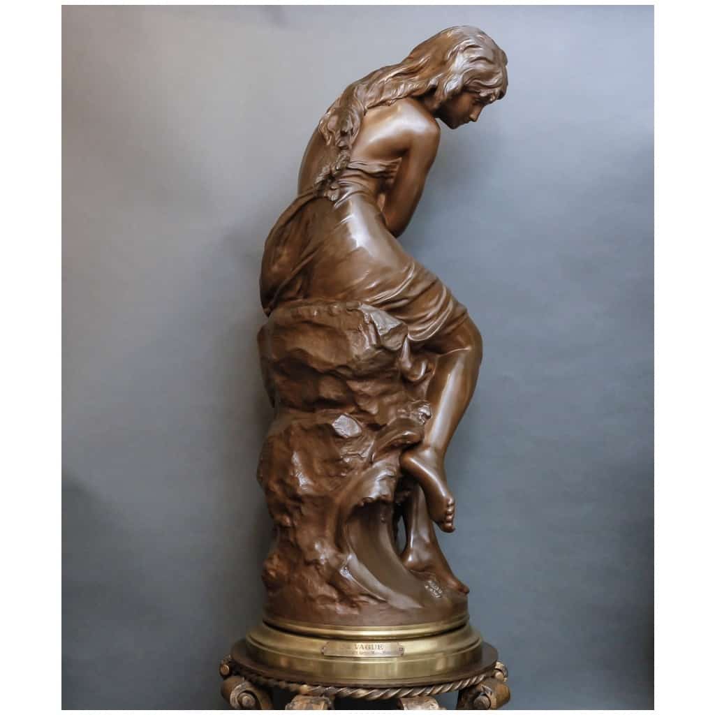 Sculpture – La Vague , Mathurin Moreau (1822-1912) – Bronze 5