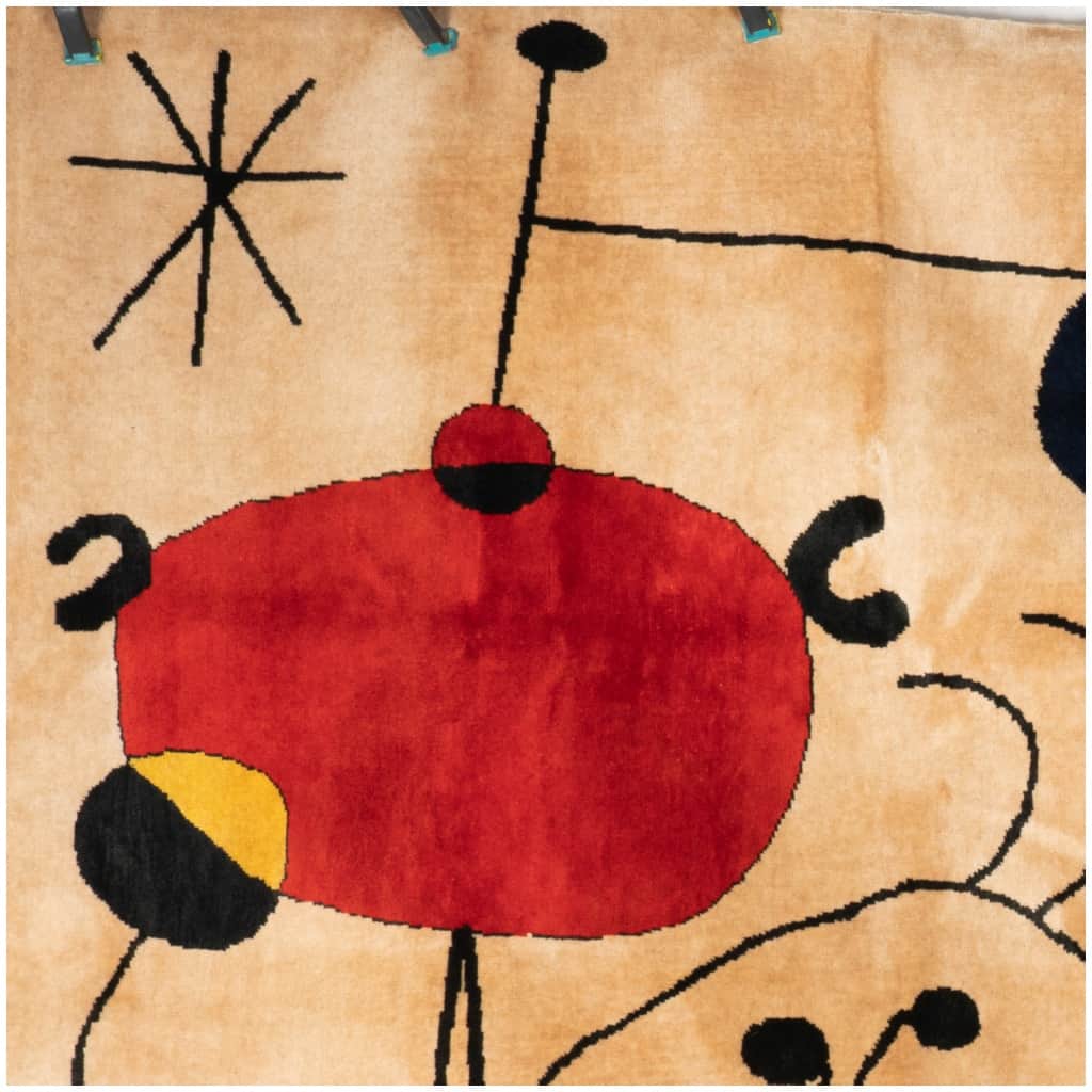 Rug, or tapestry, inspired by Joan Miro. Contemporary work. 4