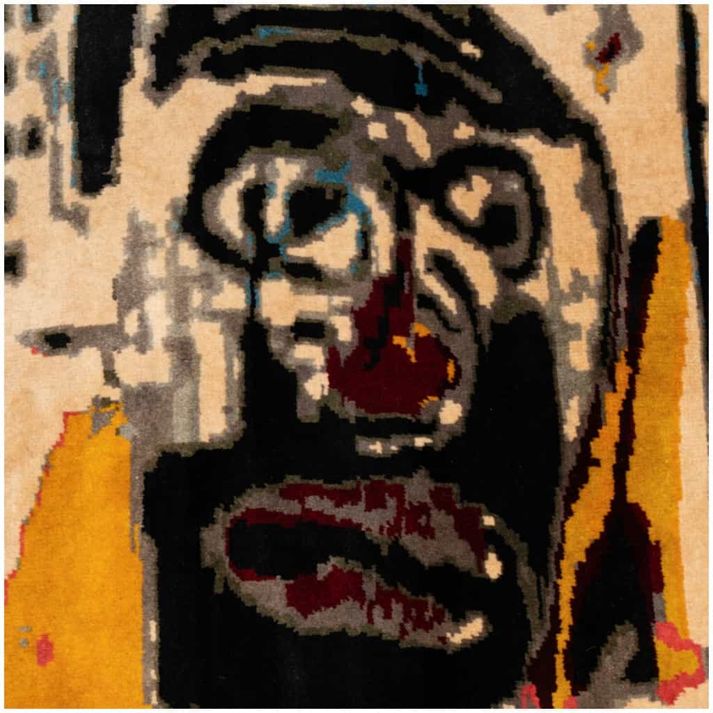 D’après Jean-Michel Basquiat. Tapis, ou tapisserie « Notary ». Travail contemporain. 5