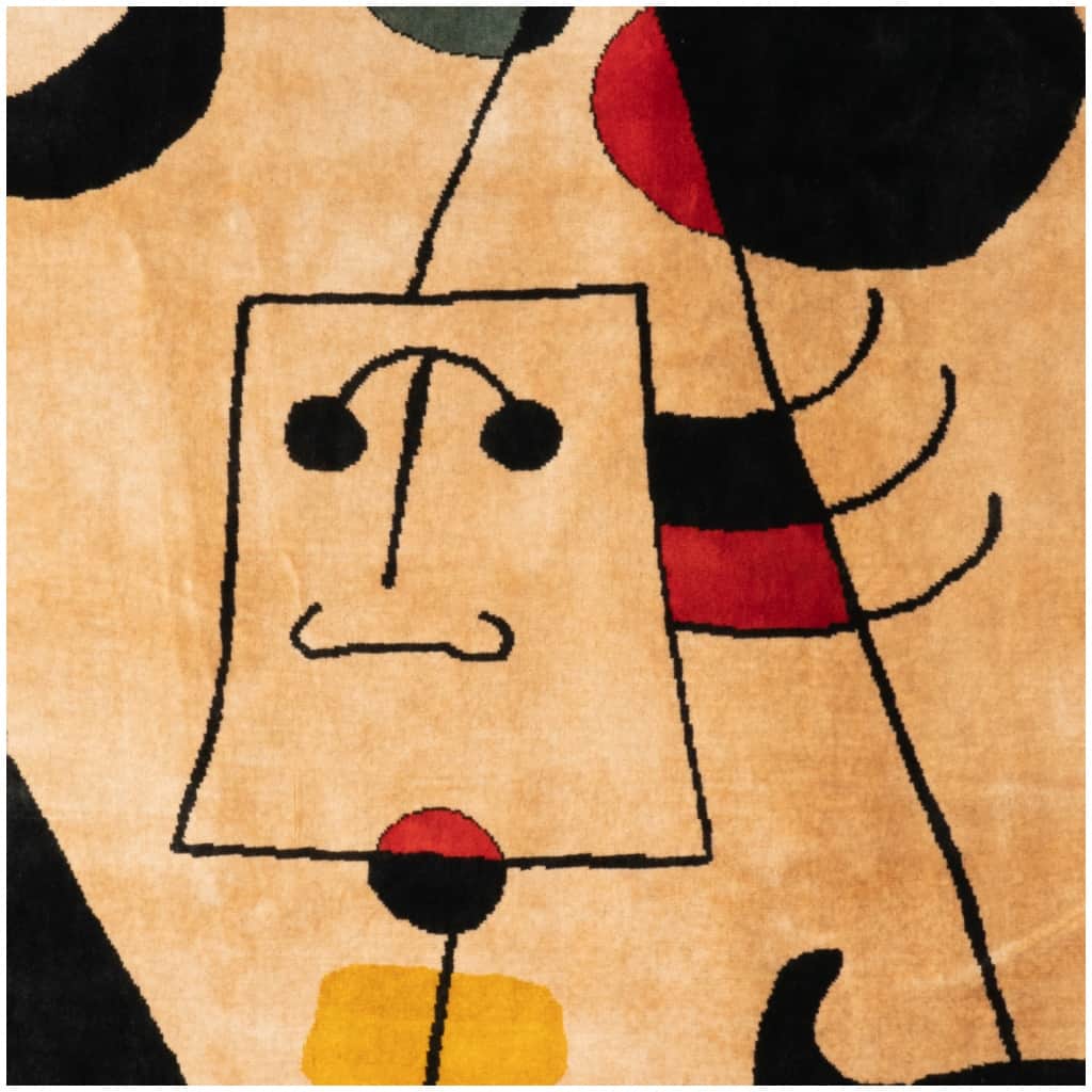 Rug, or tapestry, inspired by Joan Miro. Contemporary work. 5