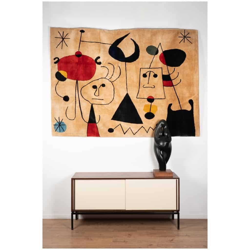 Rug, or tapestry, inspired by Joan Miro. Contemporary work. 6