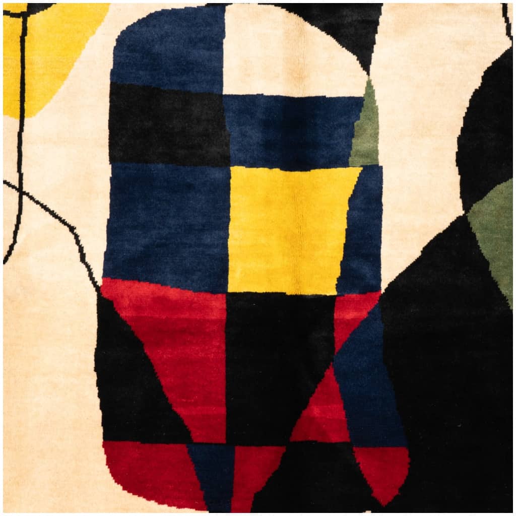 Tapis, ou tapisserie, en laine. Travail contemporain. 8