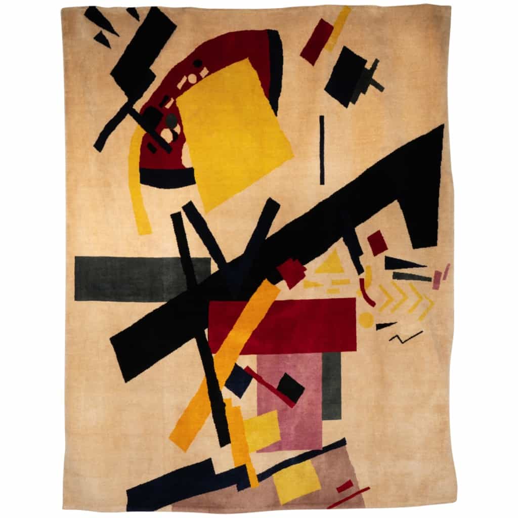 According to Malevich. Wool carpet or tapestry. Contemporary work 6