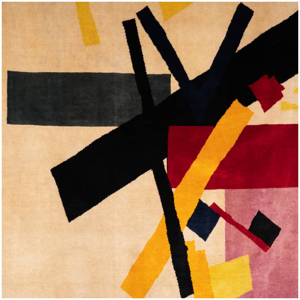 According to Malevich. Wool carpet or tapestry. Contemporary work 5