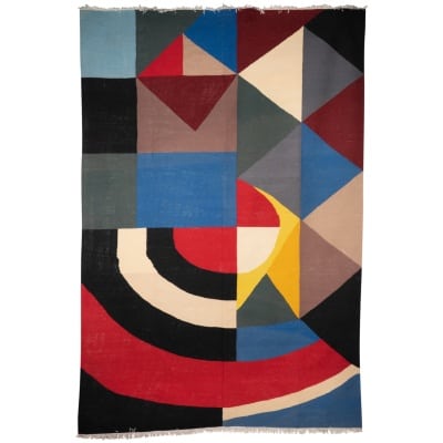 Tapis, ou tapisserie, inspiré par Delaunay. Travail contemporain