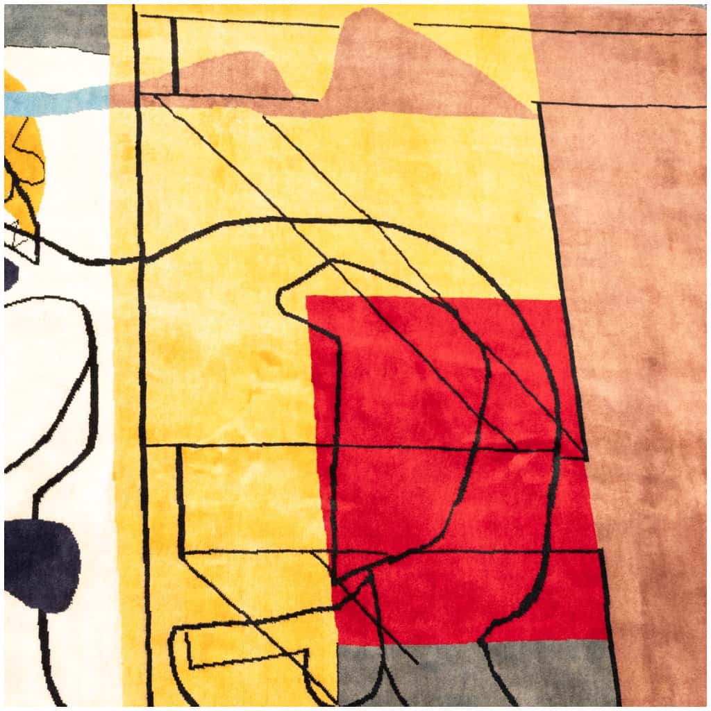 Tapis, ou tapisserie, inspiré par Le Corbusier. Travail contemporain 6