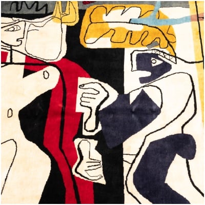 Tapis, ou tapisserie, inspiré par Le Corbusier. Travail contemporain 3