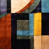 Tapis, ou tapisserie, géométrique et en laine. Travail contemporain 11