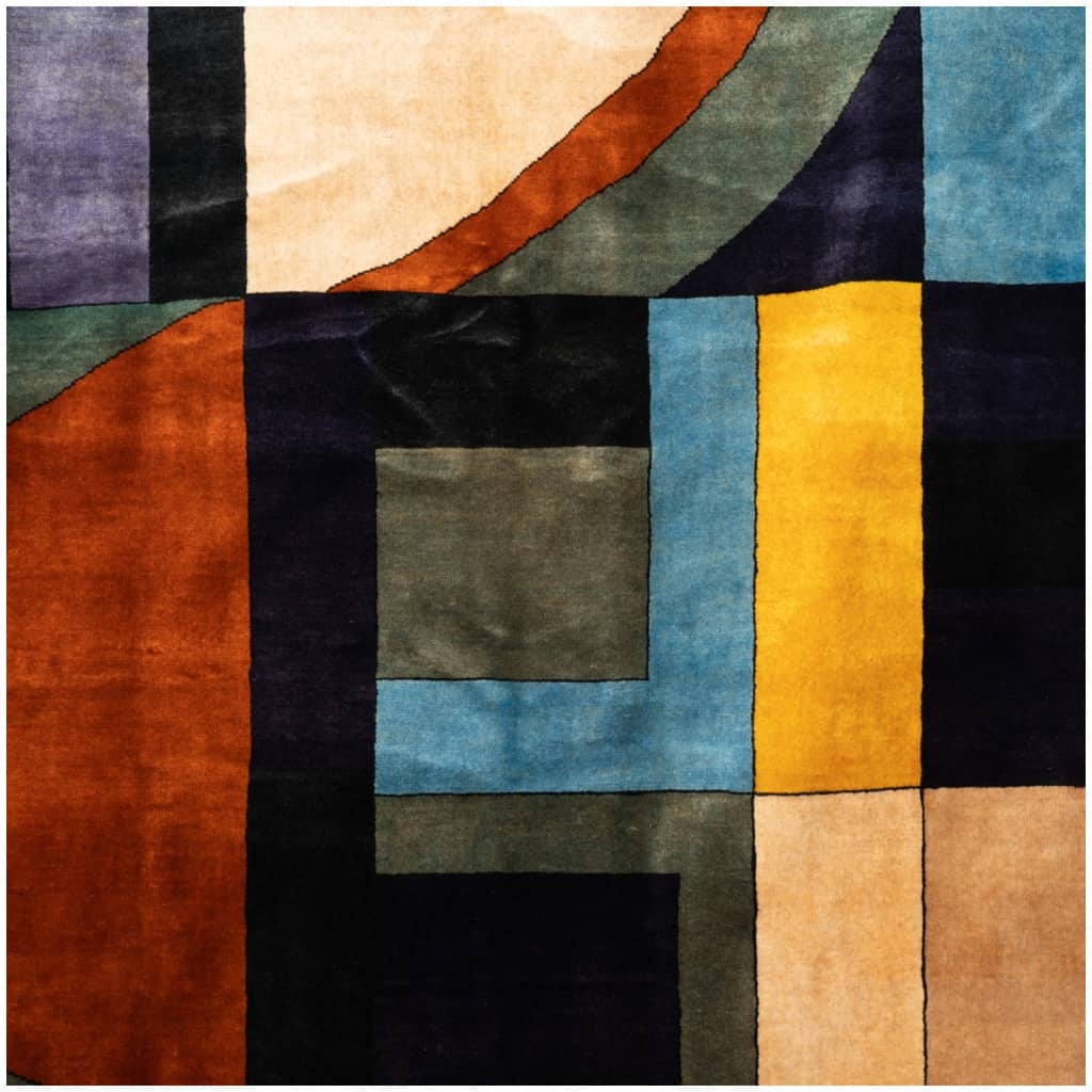 Carpet, or tapestry, geometric and in wool. Contemporary work 6