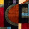 Tapis, ou tapisserie, géométrique et en laine. Travail contemporain 12