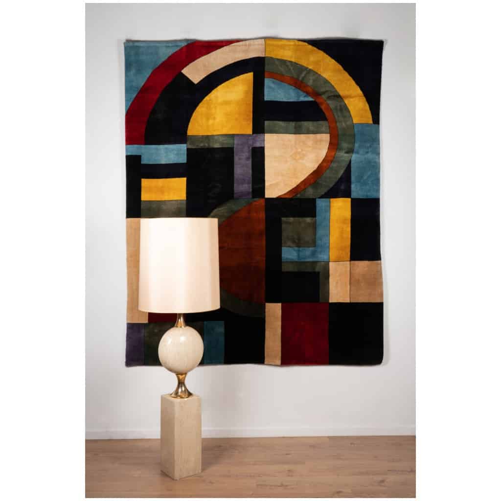 Carpet, or tapestry, geometric and in wool. Contemporary work 3