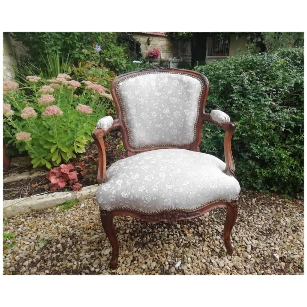 A vintage WALNUT CABRIOLET ARMCHAIR XVIIIth century, in perfect condition 3