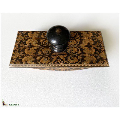 Wooden blotter holder with micro-marquetry, 12.5 cm x 6 cm, (Deb. XXth)