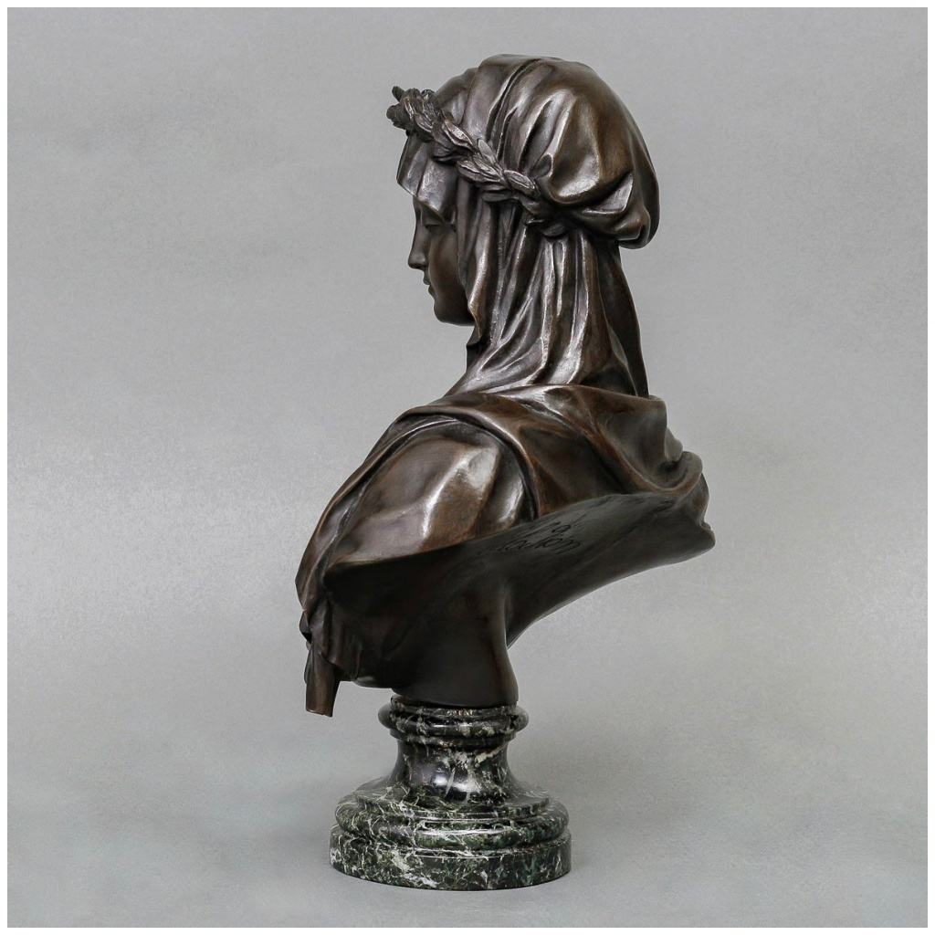 Sculpture – La Grande Prêtresse « Vestale » , Clodion (1738-1814) – Bronze 7